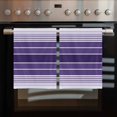 thumbnail image 2 of Purple Ombre Stripe 1 Pack Kitchen Towel, Water Absorbent Dish Towel, Farmhouse Striped Gradient Decorative Hand Towels - Quick Drying Cloth for Cooking Baking, 18x28 Inch, 2 of 8