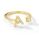 thumbnail image 1 of Anillo del alfabeto, letra inicial de oro, anillo abierto, anillo inicial, máxima confiabilidad, 1 of 8