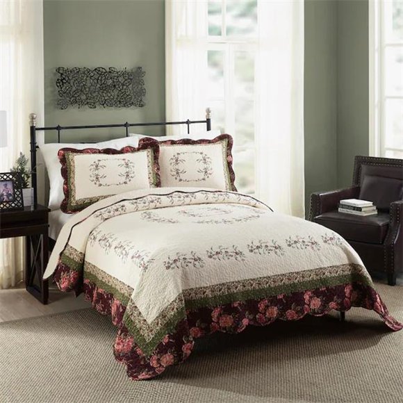 Modern Heirloom A367C09RDNDS Brooke Quilt Set - Full & Queen Size - 3 Piece