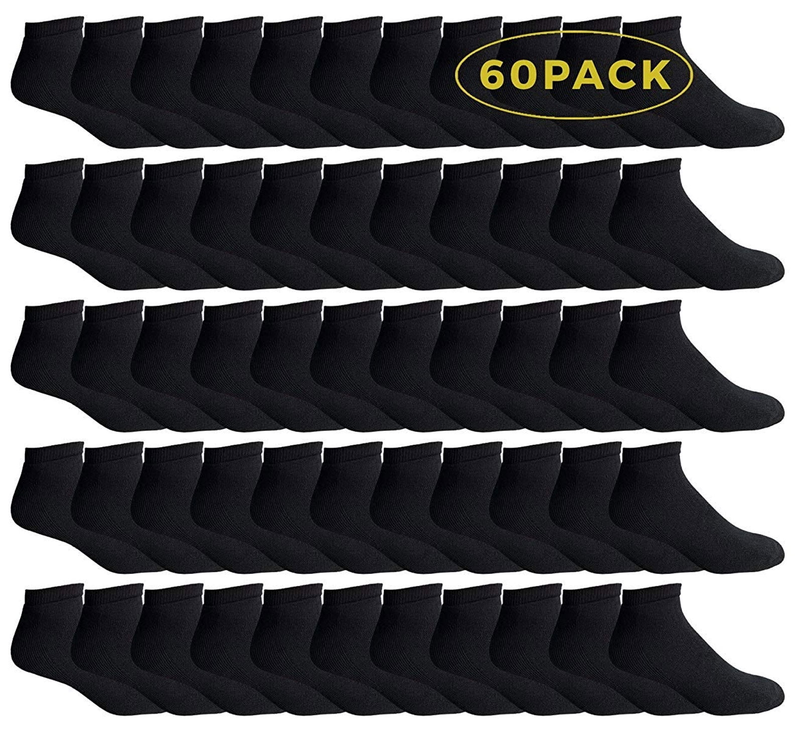 SOCKS'NBULK Mens Cotton No Show Socks, Soft Sports Socks In Bulk, King