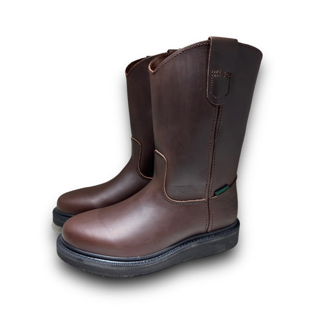 Bota Roper de Trabajo Industrial American Welt Boots Piel vacuno Tabaco graso suela Mil rayas Talla 28.5 MX