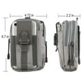 thumbnail image 4 of Heavy Duty Sports Waist Pack Pocket Belt for Samsung Galaxy S6 Active, Core Prime, E5, Prevail Lte, ATIV S Neo, iATIV S Neo, Rugby Pro, S Relay 4G, Nexus (Gray) + MND Mini Stylus, 4 of 7