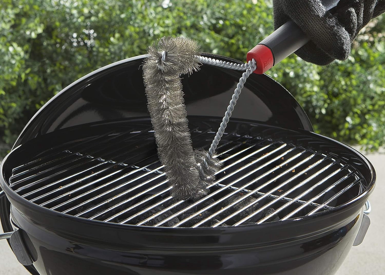 NOBRAND Three-Sided Grill Brush - Utility Brush - 12 In, Black