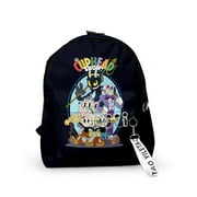 The Cuphead Show Merch Fabric One Shoulder Keychain Backpack Printed Student School Bag Mini bags