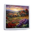 thumbnail image 2 of Designart "Vibrant Vineyard Liquid Canvas" Vineyard Floater Framed Canvas Wall Art, 2 of 5