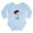 Sky Blue, variant on - Kiniart Dalmatian In R Long Sleeve Infant Bodysuit - Long Sleeve Cotton Baby Bodysuit