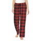 thumbnail image 1 of Balery Red Black Plaid Pantalones de pijama para mujer, pijamas ultraligeros, pantalones de estar por casa-Large, 1 of 6