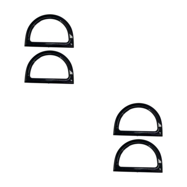 mmirethe 2Pcs Women Purse Handles Belt Replacement Handmade DIY for Tote Purse Making black D shape 2Set