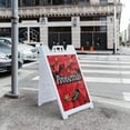 thumbnail image 5 of A-frame Sidewalk Poinsettias 24" x 36" Double Sided A-Frame Sidewalk Sign, Includes 2 Plastic Inserts | Foldable Portable White Signicade Sandwich Board Signs, 5 of 5
