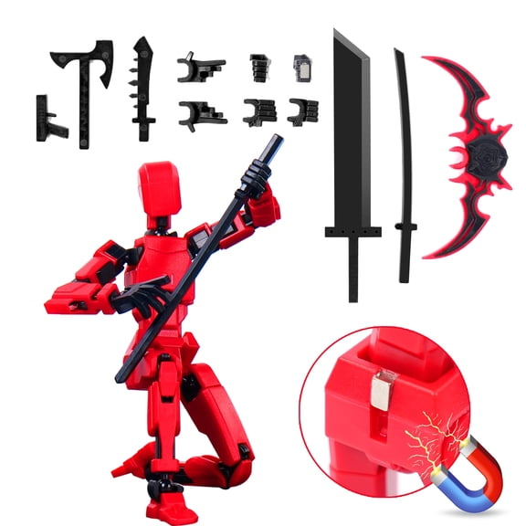 PADUKU Model13 Action Figure,Magnetic Travel Toys for Kids, Lucky Robot 13 Movable Figures ,Multiple Gestures And Play Styles,Tabletop Decorations And Gifts For Gaming Enthusiasts