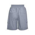 thumbnail image 2 of Abcnature Plus Size Shorts, Womens Athletic Shorts, Women's Fashion Casual Solid Color High Waist Cargo Pants A-Line Loose Wide Leg Casual Pants, Comfy Beach Shorts, Cycling Sport Shorts Gray XXL, 2 of 4