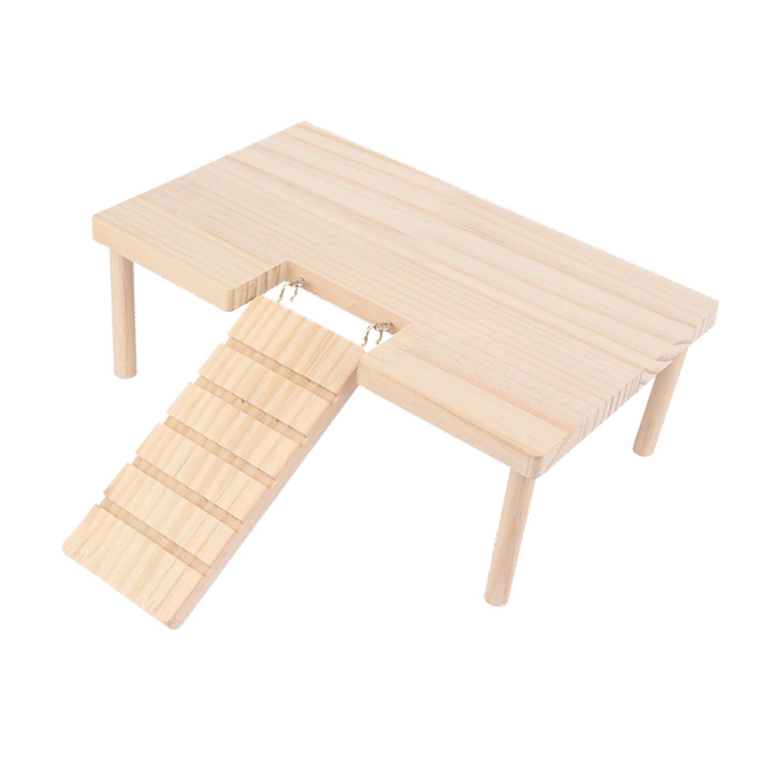 Fzaqwen Hamster Wooden platforms Toy Hamster Playground with Shape Cage Accessories Cage S