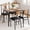 Vintage, variant on Black Dining Table Set for 4, Kitchen Table and Chairs for 4,5 Piece Kitchen Dining Room Table Set,Space-Saving Wood Modern Rectangle Dinner Table Dinette Furniture for Breakfast Nook,Home Office