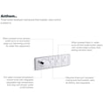thumbnail image 5 of Kohler  3-Outlet Anthem Thermostatic Valve Control Panel with Recessed Push-Buttons - Vibrant Brushed Moderne Brass, 5 of 7