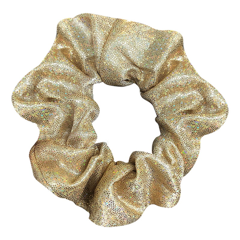 A White Sparkly Soft Touch Donut Hair Scrunchie/Bobble 