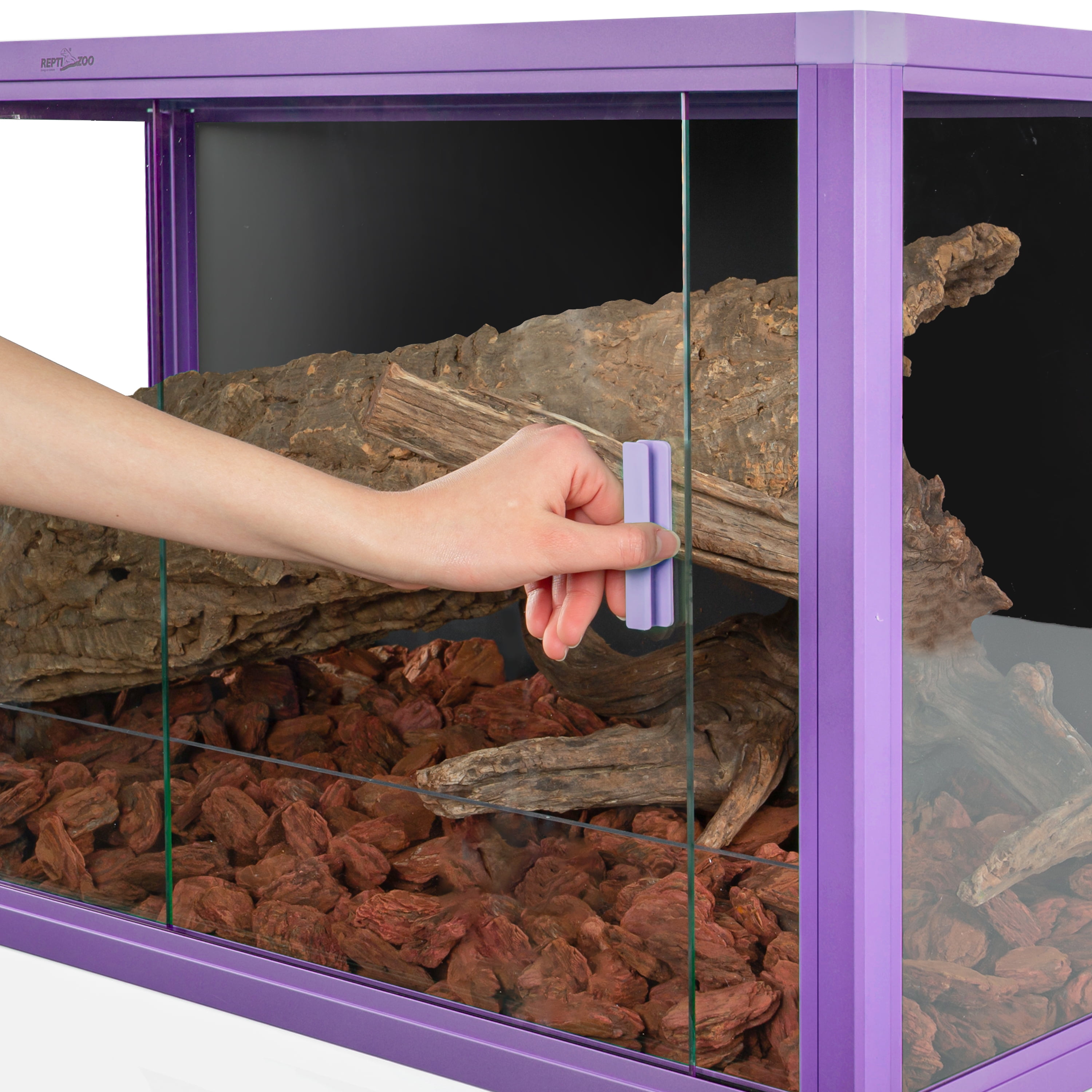120 Gallon Reptile Terrarium, 4x2x2 ft Light Weight Reptile Enclosure, Colored Reptiles Tank with Tempered Glass Door