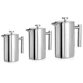 thumbnail image 3 of Durable 304 Stainless Steel French Press Coffee & Tea Maker with Double-Layer Filter – 1000ML Capacity, Manual Brewing Control, Rust-Resistant, Easy to Clean, Compact & Portable for Home/Travel Use,, 3 of 5