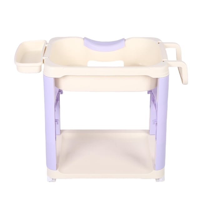 Bassin de Lavage de Cheveux, Bol de Shampooing Portable de Chevet avec Roues, Lavabo de Salon pour Femmes Alitées, Enceintes