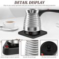 thumbnail image 4 of Turkish Coffee Maker, 17oz Stainless Steel Turkish Coffee Machine with Folding Handle, Electric Coffee Pot for Tea & Hot Drinks, 5 to 6 Cups Capacity (Silver), 4 of 7
