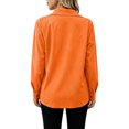 thumbnail image 3 of Womens Corduroy Shackets Jacket Plus Size Long Sleeve Button Down Retro Shirts Blouses Tops With Chest Pocket XL, 3 of 4