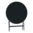 Mainstays Greyson 18” Round GlassTop Folding Side Table, Black