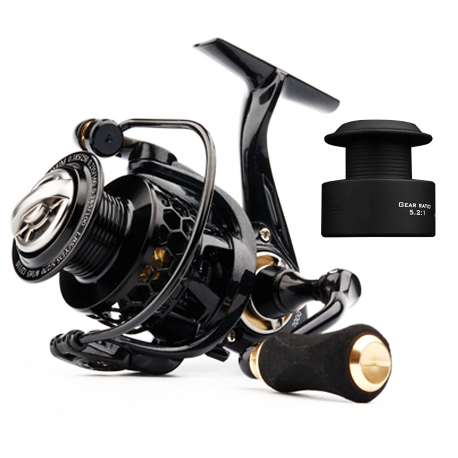 Spinning Reel with Free Spool 10+1BBs Lightweight CNC Aluminum Spool Saltwater Wheel Carp Fishing Reels