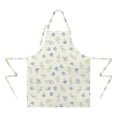 thumbnail image 2 of Pioneer Flower Floral Print Pattern Apron for Women and Men, Cotton Linen Waterproof with Pockets, Adjustable, 33x27 Inch for Kitchen, Gardening, BBQ, Salon, 2 of 6