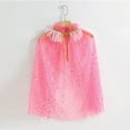 thumbnail image 2 of Byoo Toddler Girls Lace Up Cape Party Robe Long Sleeve Ruffle Neck Party Holiday Tulle Princess Cloak, 2 of 5