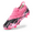 HOT PINK/BLACK, variant on DREAM PAIRS Girls Boys Soccer Cleats Youth Firm Groud Outdoor Sports Athletic Mid-top Football Shoes for Little/Big Kid