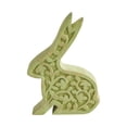 thumbnail image 2 of VHC Brands Bunny Hop Wooden Sitting Bunny in Green Enamel 5.5x8.5, Spring Decorations, Home and Table Decor, Spring and Easter Figurines, 2 of 4