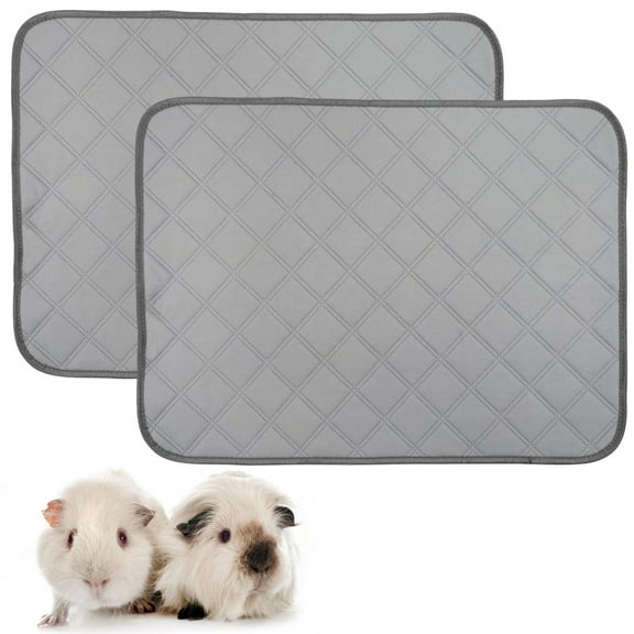 Guinea Pig Cage Liners, 2-Pack Washable Reusable Super Absorbent Bedding Pee Pads for Chinchillas Hamster Small Animals