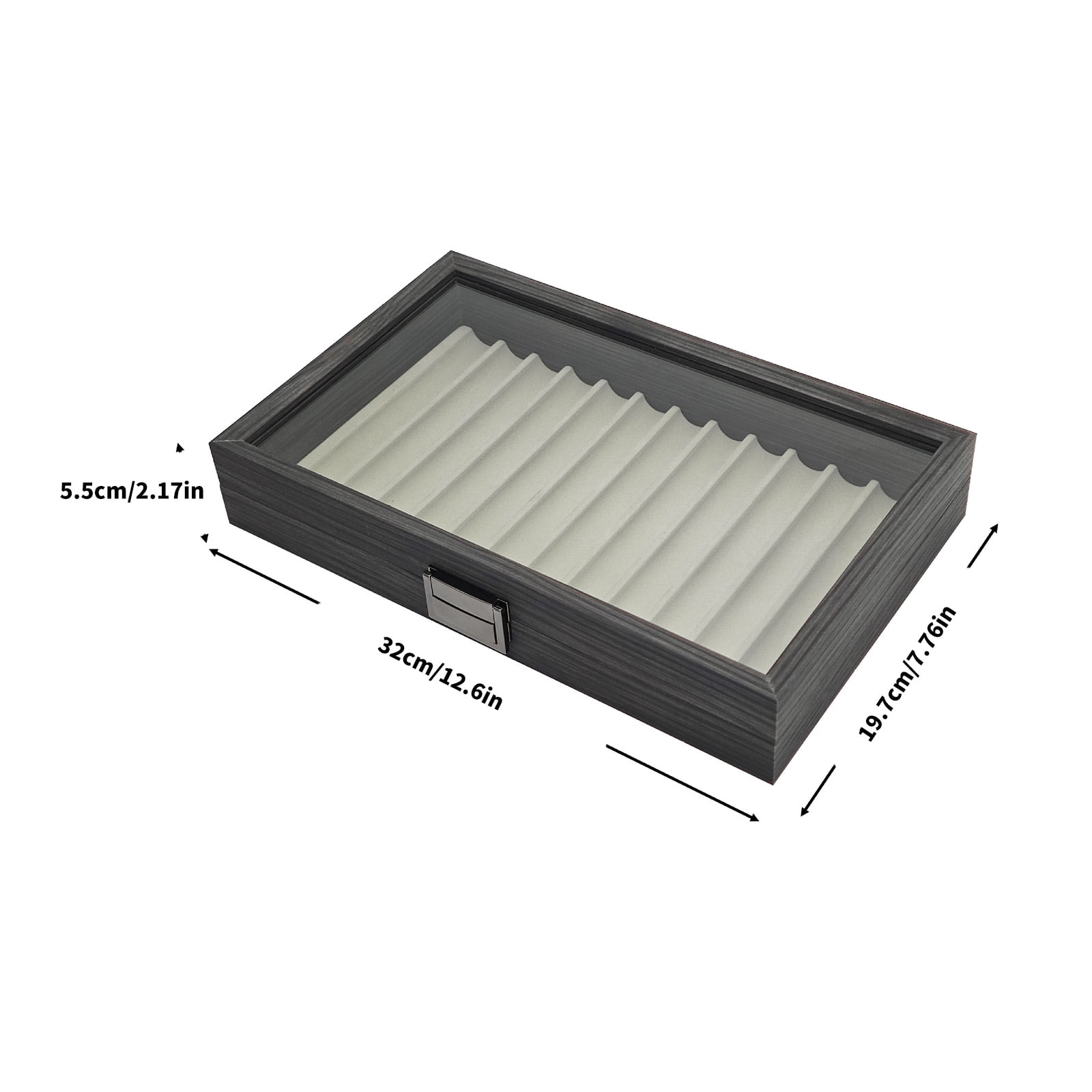 Wooden Fountain Pen Storage Box 12 Slot Fountain Pen Display Tray Pens Organiser Case for Home Office Desk Accessory