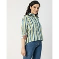thumbnail image 3 of Moomaya Cuff Sleeves Spread Collar Cotton Shirt - Women's Casual Printed Shirt, 3 of 9