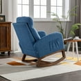 thumbnail image 2 of Faitaliicy Rocking Chair Upholstered Recliner Sofa Chair With Head Pillow Side Storage Bag Modern Nursing Rocker Glider Solid Wood Base High Back Comfy Armchair For Home Office, 2 of 9