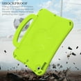 thumbnail image 3 of Allytechgroup iPad 9.7" 5th 6th Gen Case, iPad Air 1 2 Case, Kids Friendly Shockproof EVA Rubber Hand Stand Cute Football Design Bumper Lightweight Case Cover for Apple iPad 2017/2018, Grassgreen, 3 of 5