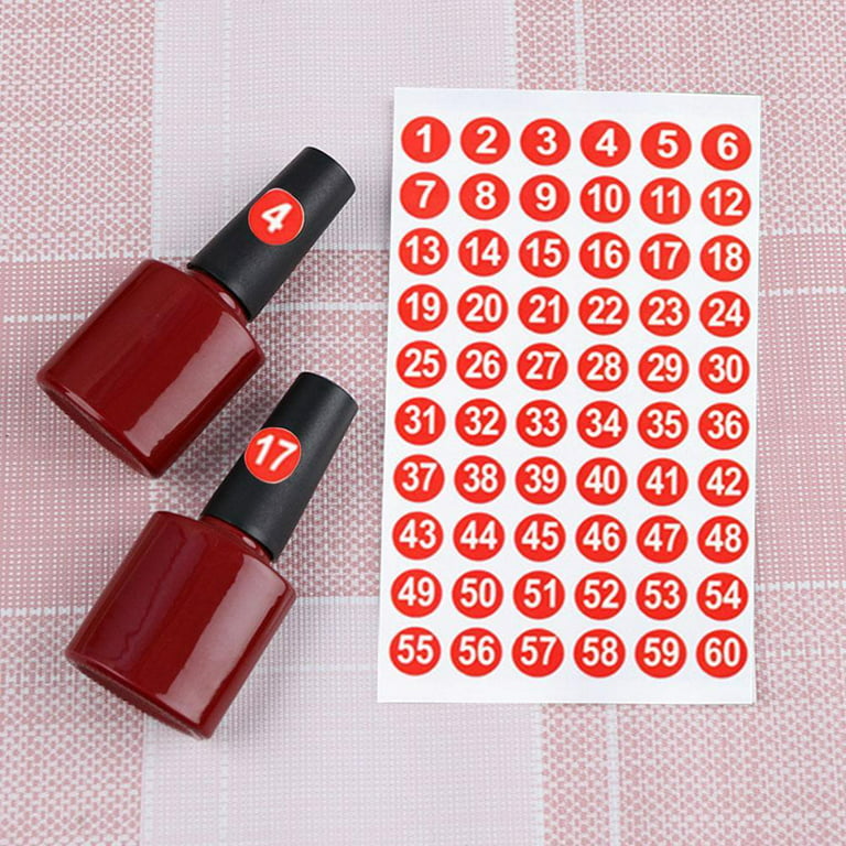 15 Sheets Round Sticker Self-Adhesive Label Paper Number Stickers Labels DIY Decoration Sticker Digital Label 1-100, Size: 15pcs