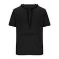 thumbnail image 4 of ameIAEA Men Short Sleeve Hoodies Summer Casual Drawstring Pullover Sweatshirts with Pocket, 4 of 6