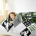 thumbnail image 4 of Homewish Motercycle Sports Player Bedding Comforter Set, Eat Sleep Ride Twin Comforter Sets, Green Patchwork Print Reversible Bedding Set, Luxury Bedroom Decor, 2 Pieces, 4 of 8