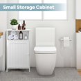 thumbnail image 5 of Small Floor Storage Cabinet/Organizer with Drawer and Door, For Bathroom & Toilet, White, 5 of 8