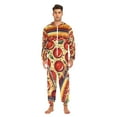 thumbnail image 2 of Delicious Original Pepperoni Pizza Adult Onesie Pajamas Slim Fit Christmas One Piece Suit Pjs for Women and Men Hooded Zipper, 2 of 7