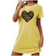 thumbnail image 2 of Camisón corto de talla grande para mujer, camisón de manga corta con estampado de pecho a la moda, camisón para mujer, 2 of 5
