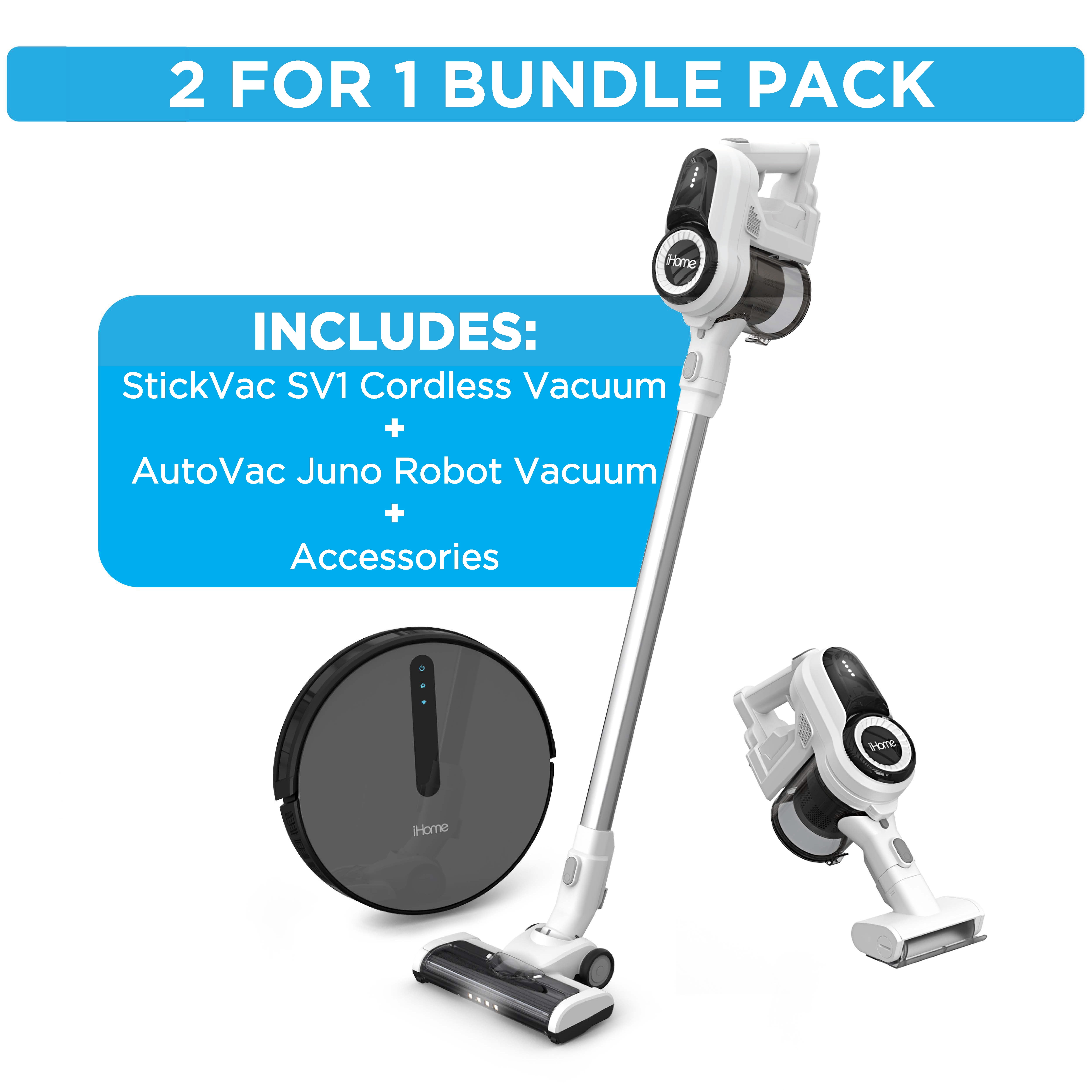 Buy iHome Bundle StickVac AutoVac, Robot Vacuum with Ultra Strong