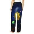 thumbnail image 3 of Picia Solar System Womens Soft Woven Cotton Elastic Waistband Sleep Pajama Pant Lounge Sleep Pant With Pockets And Drawstring-XX-Large, 3 of 9