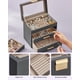 thumbnail image 5 of Joyero SONGMICS Organizador de 4 capas con tapa de cristal gris/dorado, 5 of 8