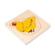 thumbnail image 2 of Rompecabezas infantil de madera sobre el ciclo de la vida, multicapa, juguete educativo. Gallina, 2 of 9