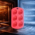thumbnail image 5 of 6 Cavity Strawberry Slice Silicone Ice Cube Mold, 7.5x4.4in Reusable Ice Tray for Chocolate Candy Jelly Making Kitchen Tool, 5 of 6