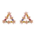 thumbnail image 1 of Women Earrings Fashion Elegant Floral Rhinestone Stud Earrings Pierced Earrings, 1 of 8