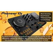 Pioneer DJ AlphaTheta DDJ-FLX2 Compact 2-Channel DJ Controller Bundle with Case, Instrument Cable, and Austin Bazaar Polishing Cloth