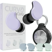 CURVD Cliq Earplugs with Swappable Covers, Stylish Noise Reduction for Concerts, Noise Sensitivity & More (Soft Pastels)