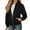 Black, variant on Women's Casual Zip Front Jacket for Everyday Wear Lightweight Long Sleeve Sports Coat Solid Color Outerwear for Daily Life Seasonal Style Women's Bomber Jacket Casual Coat